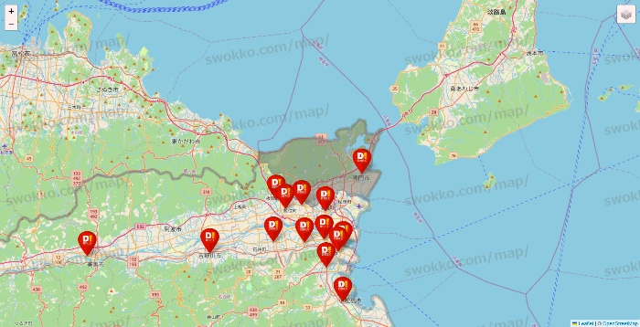 徳島県のDirex（ダイレックス）の店舗地図