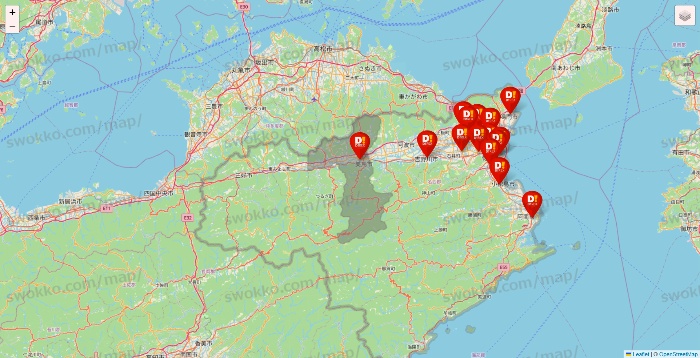 徳島県のDirex（ダイレックス）の店舗地図