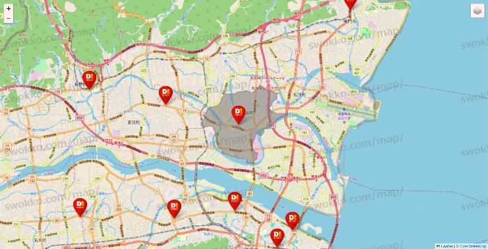 徳島県のDirex（ダイレックス）の店舗地図