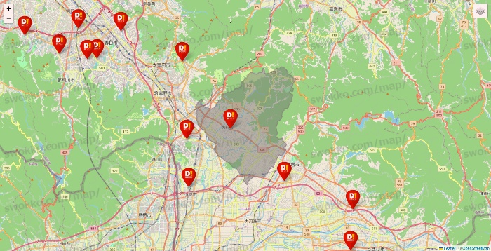 福岡県のDirex（ダイレックス）の店舗地図