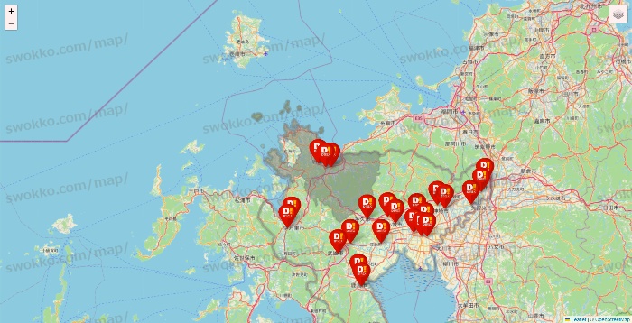 佐賀県のDirex（ダイレックス）の店舗地図