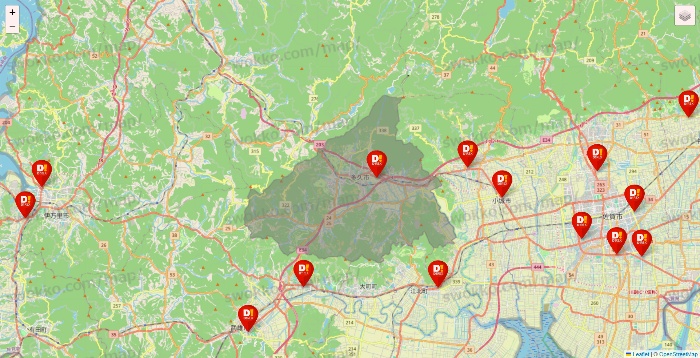 佐賀県のDirex（ダイレックス）の店舗地図
