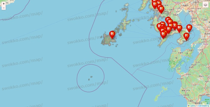 長崎県のDirex（ダイレックス）の店舗地図