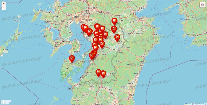熊本県のDirex（ダイレックス）の店舗地図
