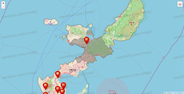 沖縄県のDirex（ダイレックス）の店舗地図