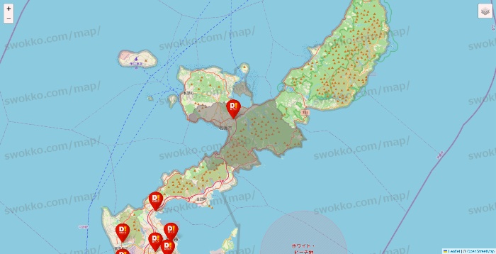 沖縄県のDirex（ダイレックス）の店舗地図