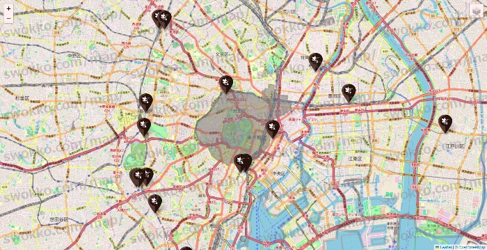 東京都の土間土間の店舗地図