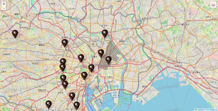 東京都の土間土間の店舗地図