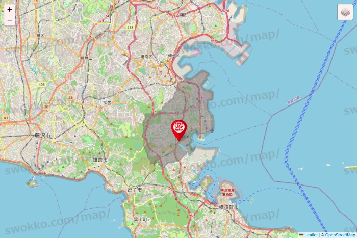 神奈川県のドムドムハンバーガーの店舗地図