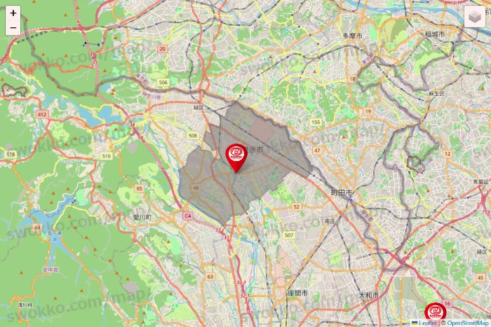 神奈川県のドムドムハンバーガーの店舗地図