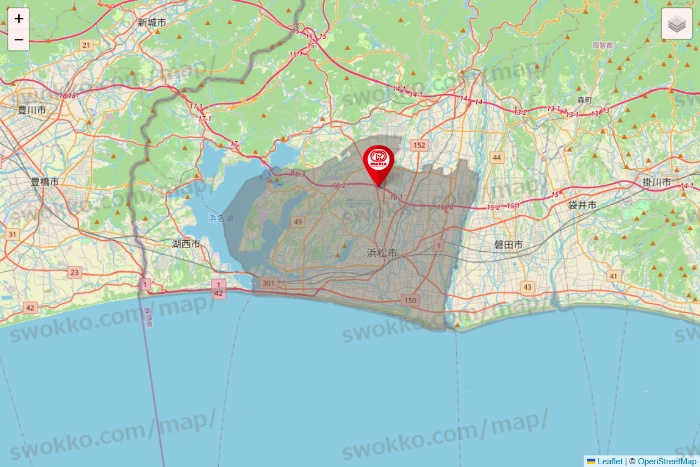 静岡県のドムドムハンバーガーの店舗地図