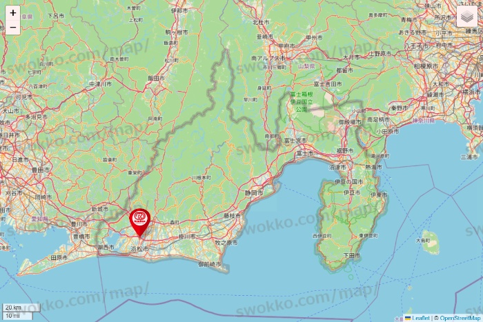 静岡県のドムドムハンバーガーの店舗地図