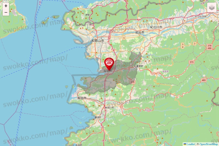 和歌山県のドムドムハンバーガーの店舗地図