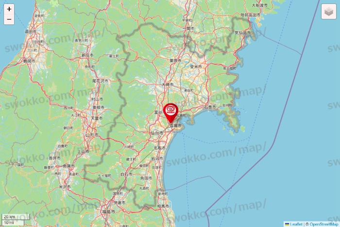 宮城県のドムドムハンバーガーの店舗地図