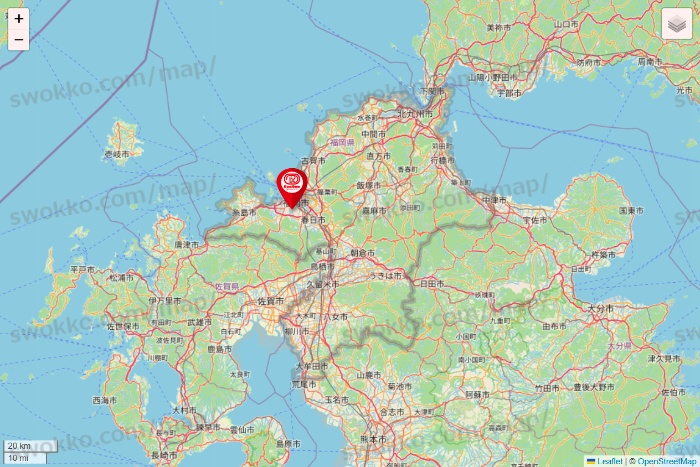 福岡県のドムドムハンバーガーの店舗地図