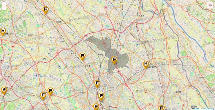 埼玉県のドン・キホーテの店舗地図