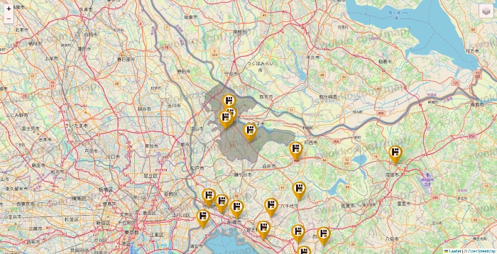 千葉県のドン・キホーテの店舗地図