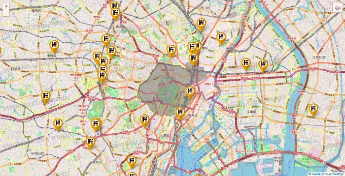 東京都のドン・キホーテの店舗地図