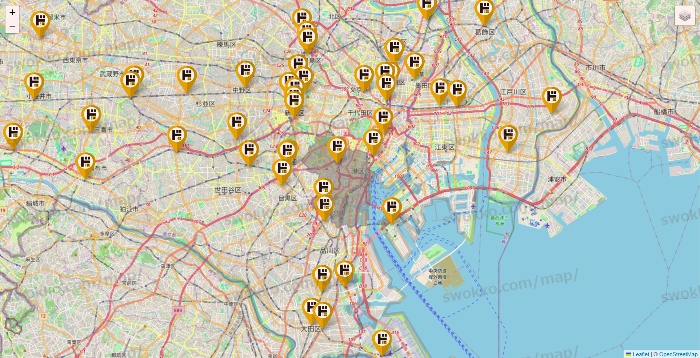 東京都のドン・キホーテの店舗地図