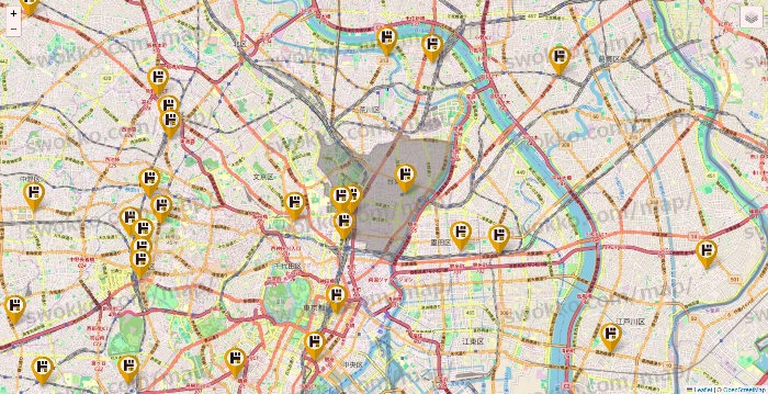 東京都のドン・キホーテの店舗地図