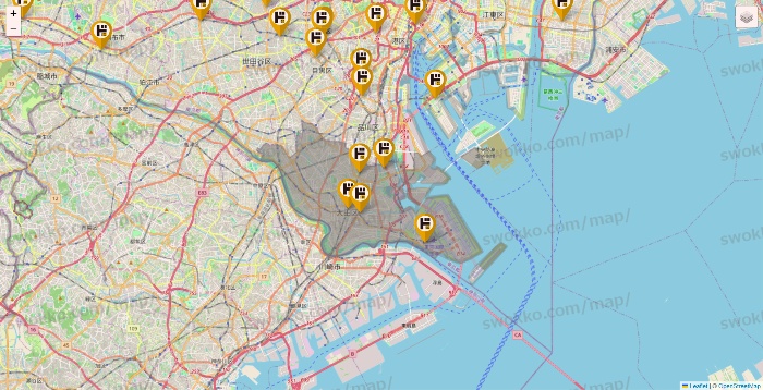 東京都のドン・キホーテの店舗地図