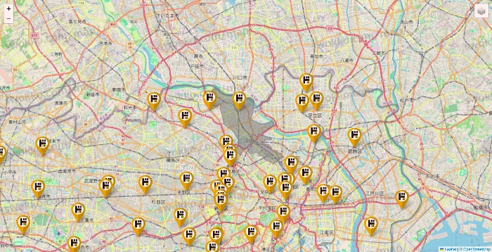 東京都のドン・キホーテの店舗地図