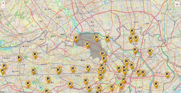 東京都のドン・キホーテの店舗地図