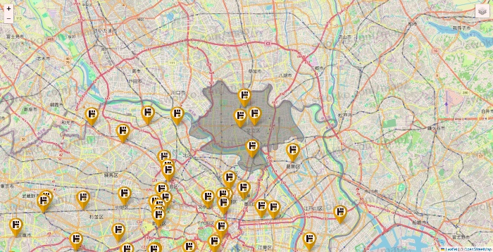 東京都のドン・キホーテの店舗地図