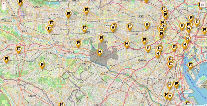 東京都のドン・キホーテの店舗地図