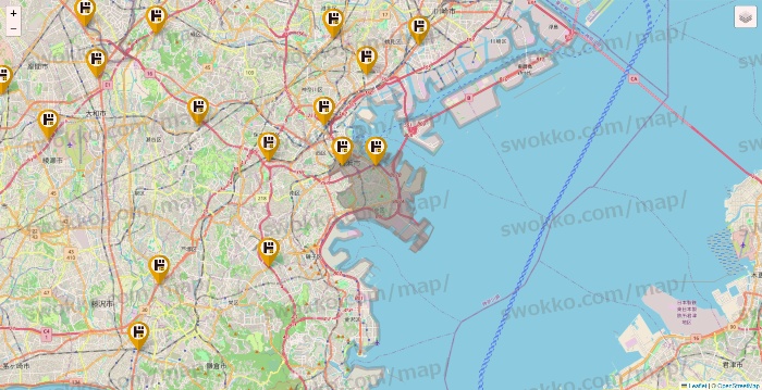 神奈川県のドン・キホーテの店舗地図