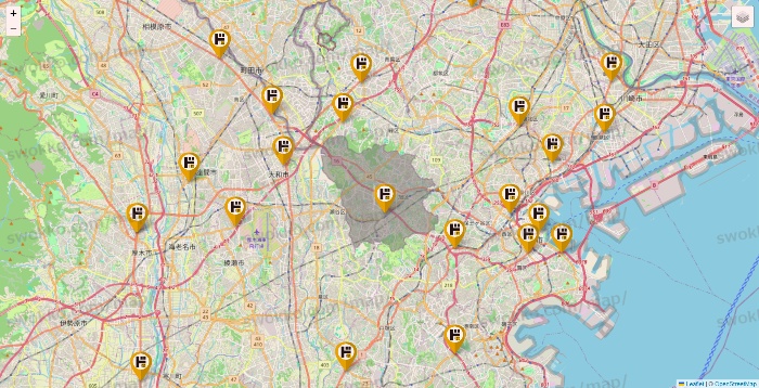 神奈川県のドン・キホーテの店舗地図