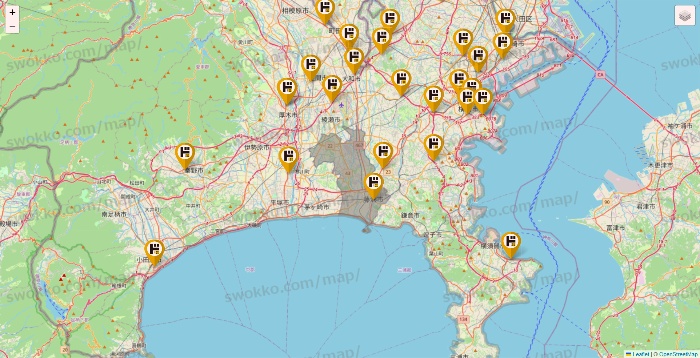 神奈川県のドン・キホーテの店舗地図