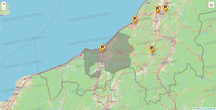 新潟県のドン・キホーテの店舗地図