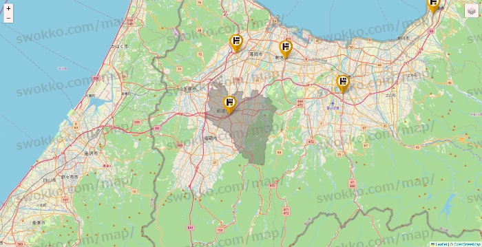 富山県のドン・キホーテの店舗地図