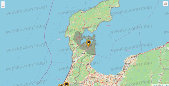石川県のドン・キホーテの店舗地図