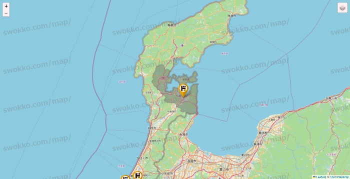 石川県のドン・キホーテの店舗地図