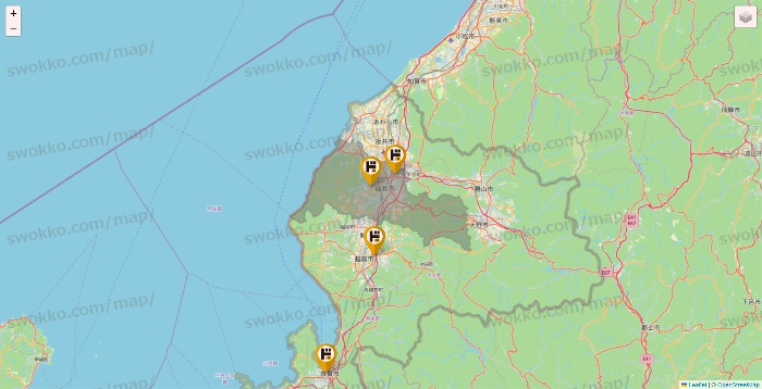 福井県のドン・キホーテの店舗地図