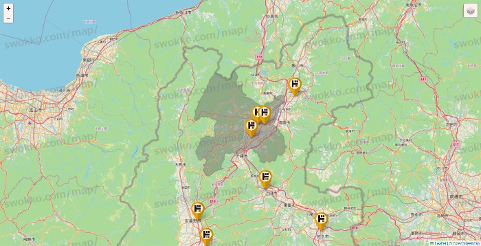 長野県のドン・キホーテの店舗地図