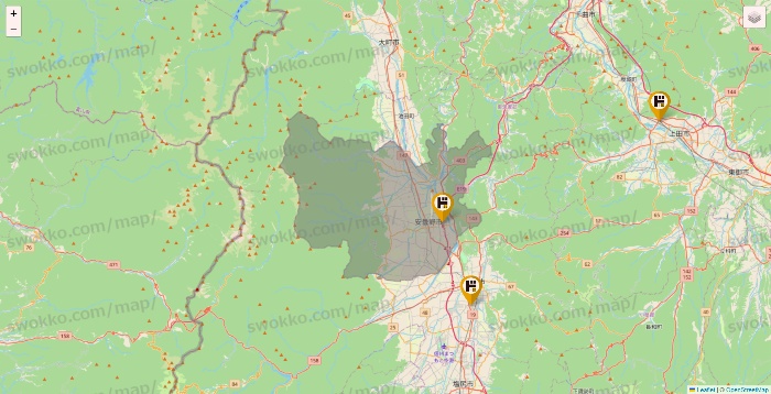 長野県のドン・キホーテの店舗地図