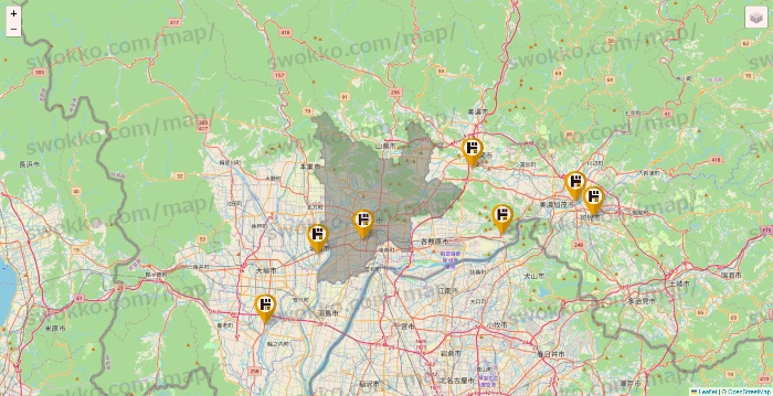 岐阜県のドン・キホーテの店舗地図