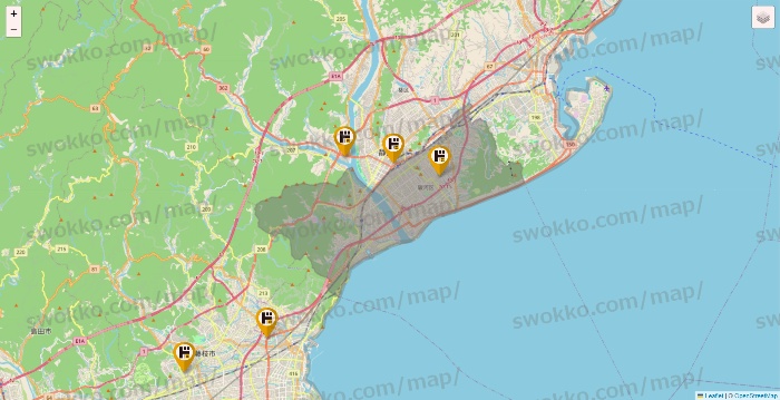 静岡県のドン・キホーテの店舗地図