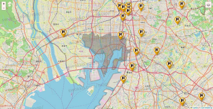 愛知県のドン・キホーテの店舗地図