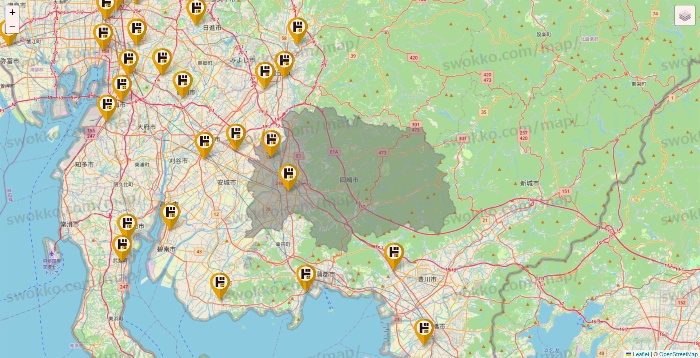 愛知県のドン・キホーテの店舗地図