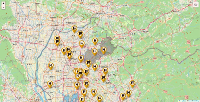 愛知県のドン・キホーテの店舗地図