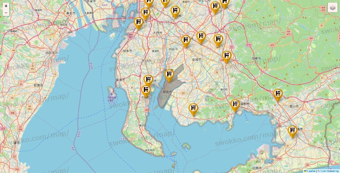 愛知県のドン・キホーテの店舗地図