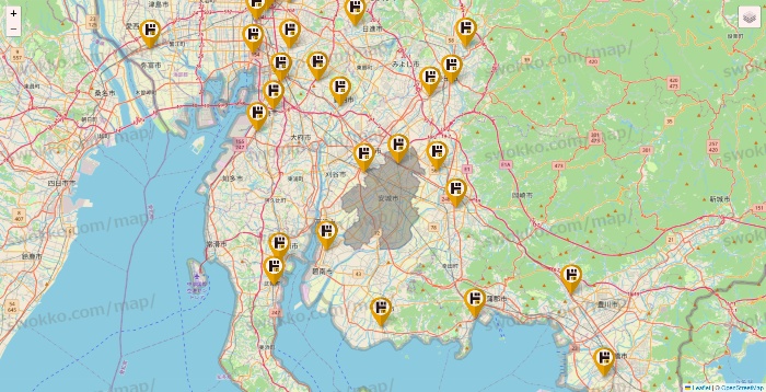 愛知県のドン・キホーテの店舗地図