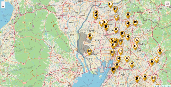 愛知県のドン・キホーテの店舗地図