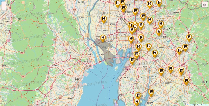 愛知県のドン・キホーテの店舗地図