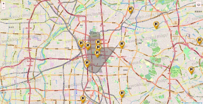 愛知県のドン・キホーテの店舗地図