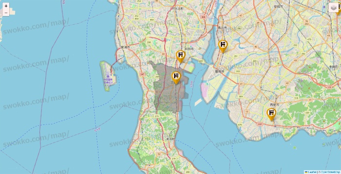 愛知県のドン・キホーテの店舗地図